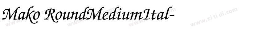 Mako RoundMediumItal字体转换 Mako RoundMediumItal字体转换